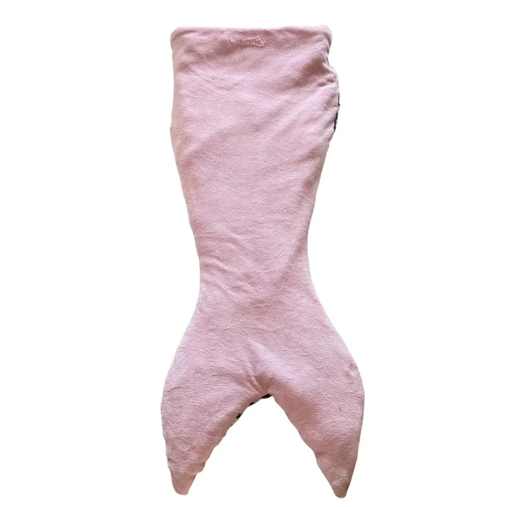 Cynthia Rowley Mermaid Snuggle Tail Pink White Polka Dot Sequins  22